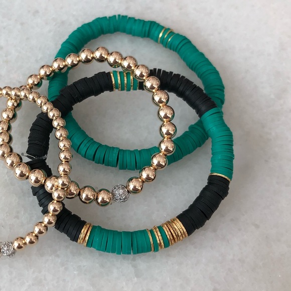 🔸NWT🔸 African Vinyl Heishi Bracelet Set - Picture 6 of 6